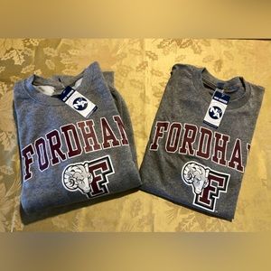 2 items:Fordham University's Rams 🐏 sweatshirt (med sz) AND T-shirt (lg sz).NWT